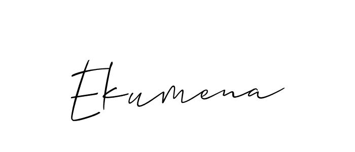 Similarly Allison_Script is the best handwritten signature design. Signature creator online .You can use it as an online autograph creator for name Ekumena. Ekumena signature style 2 images and pictures png