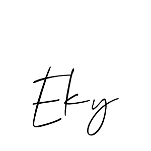 Design your own signature with our free online signature maker. With this signature software, you can create a handwritten (Allison_Script) signature for name Eky. Eky signature style 2 images and pictures png