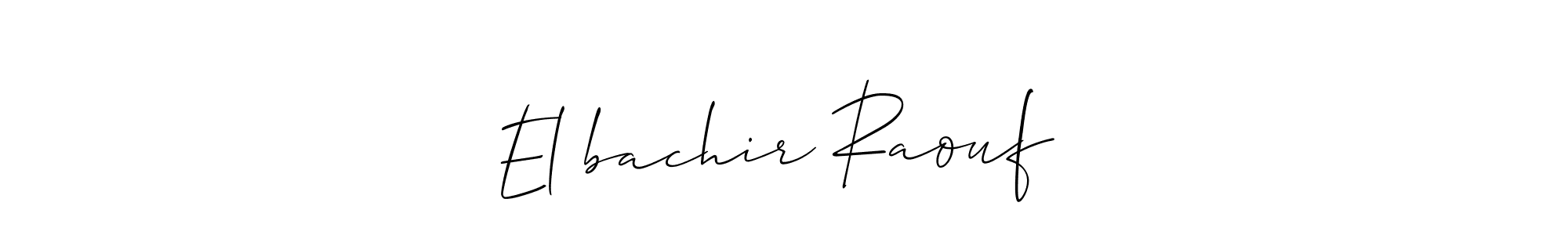 You can use this online signature creator to create a handwritten signature for the name El bachir Raouf . This is the best online autograph maker. El bachir Raouf  signature style 2 images and pictures png