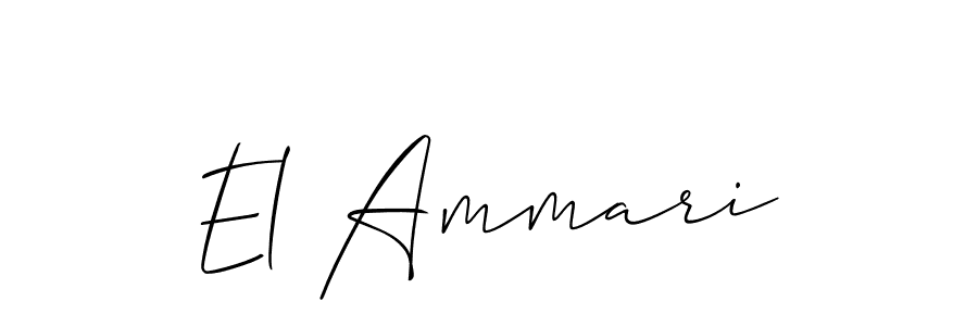 Create a beautiful signature design for name El Ammari. With this signature (Allison_Script) fonts, you can make a handwritten signature for free. El Ammari signature style 2 images and pictures png