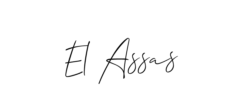 How to make El Assas name signature. Use Allison_Script style for creating short signs online. This is the latest handwritten sign. El Assas signature style 2 images and pictures png