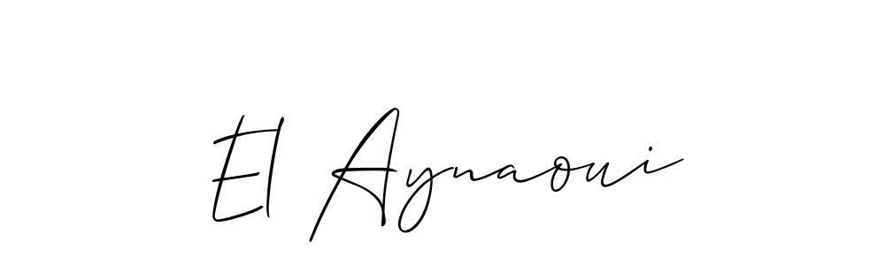 if you are searching for the best signature style for your name El Aynaoui. so please give up your signature search. here we have designed multiple signature styles  using Allison_Script. El Aynaoui signature style 2 images and pictures png