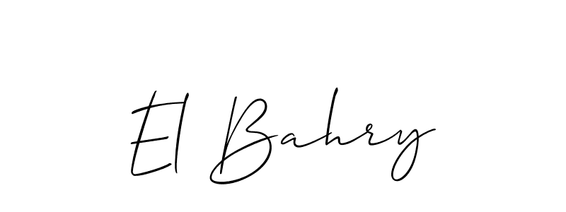 if you are searching for the best signature style for your name El Bahry. so please give up your signature search. here we have designed multiple signature styles  using Allison_Script. El Bahry signature style 2 images and pictures png