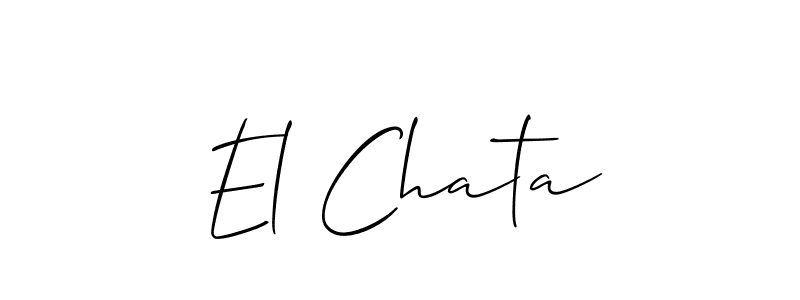 How to make El Chata signature? Allison_Script is a professional autograph style. Create handwritten signature for El Chata name. El Chata signature style 2 images and pictures png