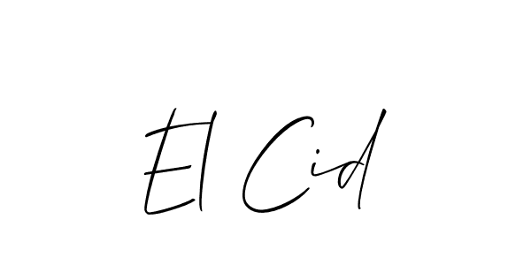 How to make El Cid name signature. Use Allison_Script style for creating short signs online. This is the latest handwritten sign. El Cid signature style 2 images and pictures png