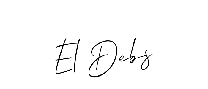 Make a short El Debs signature style. Manage your documents anywhere anytime using Allison_Script. Create and add eSignatures, submit forms, share and send files easily. El Debs signature style 2 images and pictures png