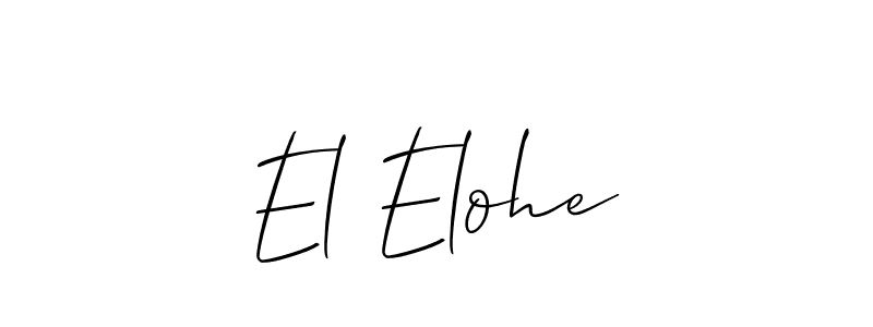 Allison_Script is a professional signature style that is perfect for those who want to add a touch of class to their signature. It is also a great choice for those who want to make their signature more unique. Get El Elohe name to fancy signature for free. El Elohe signature style 2 images and pictures png