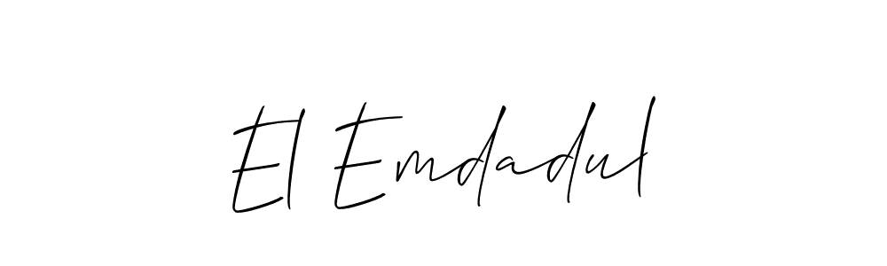 It looks lik you need a new signature style for name El Emdadul. Design unique handwritten (Allison_Script) signature with our free signature maker in just a few clicks. El Emdadul signature style 2 images and pictures png
