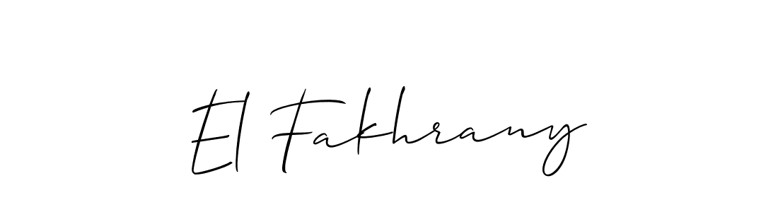 How to Draw El Fakhrany signature style? Allison_Script is a latest design signature styles for name El Fakhrany. El Fakhrany signature style 2 images and pictures png