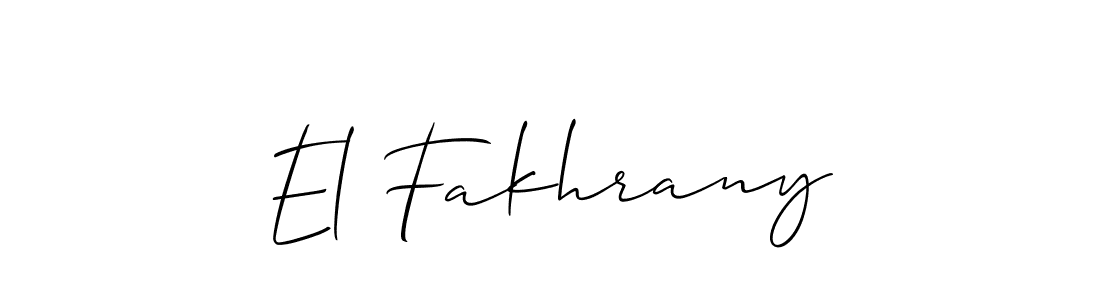 How to Draw El Fakhrany signature style? Allison_Script is a latest design signature styles for name El Fakhrany. El Fakhrany signature style 2 images and pictures png