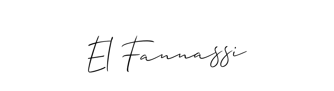 You should practise on your own different ways (Allison_Script) to write your name (El Fannassi) in signature. don't let someone else do it for you. El Fannassi signature style 2 images and pictures png