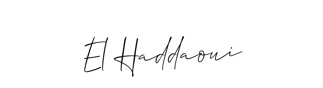 Best and Professional Signature Style for El Haddaoui. Allison_Script Best Signature Style Collection. El Haddaoui signature style 2 images and pictures png