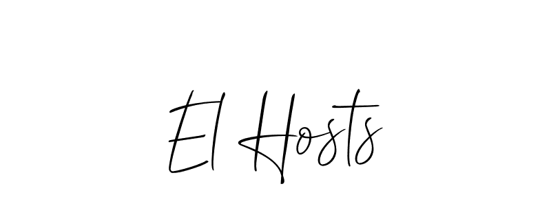 Use a signature maker to create a handwritten signature online. With this signature software, you can design (Allison_Script) your own signature for name El Hosts. El Hosts signature style 2 images and pictures png