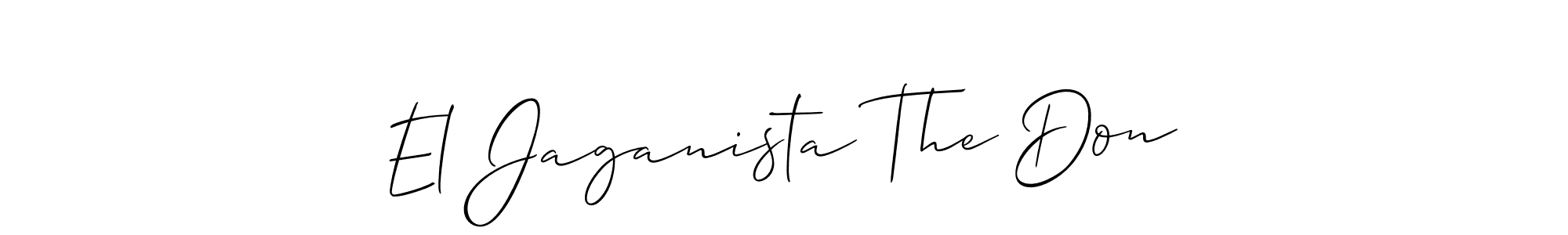 Use a signature maker to create a handwritten signature online. With this signature software, you can design (Allison_Script) your own signature for name El Jaganista The Don. El Jaganista The Don signature style 2 images and pictures png