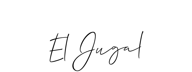 if you are searching for the best signature style for your name El Jugal. so please give up your signature search. here we have designed multiple signature styles  using Allison_Script. El Jugal signature style 2 images and pictures png