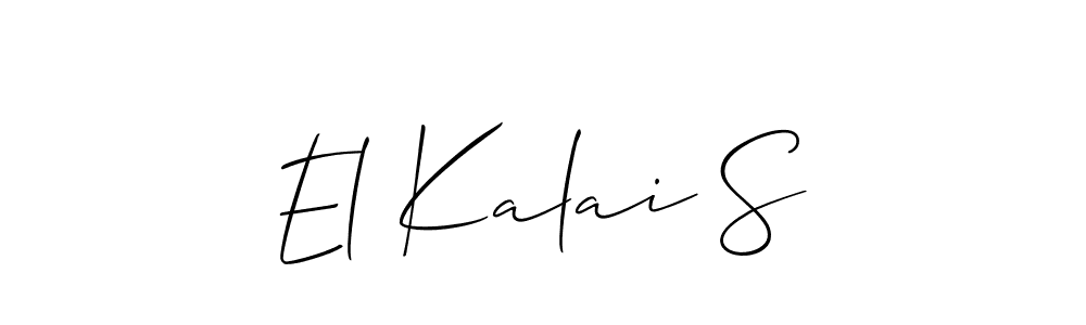 Also we have El Kalai S name is the best signature style. Create professional handwritten signature collection using Allison_Script autograph style. El Kalai S signature style 2 images and pictures png