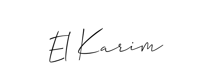 Once you've used our free online signature maker to create your best signature Allison_Script style, it's time to enjoy all of the benefits that El Karim name signing documents. El Karim signature style 2 images and pictures png