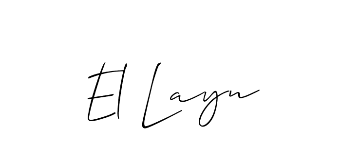 It looks lik you need a new signature style for name El Layn. Design unique handwritten (Allison_Script) signature with our free signature maker in just a few clicks. El Layn signature style 2 images and pictures png