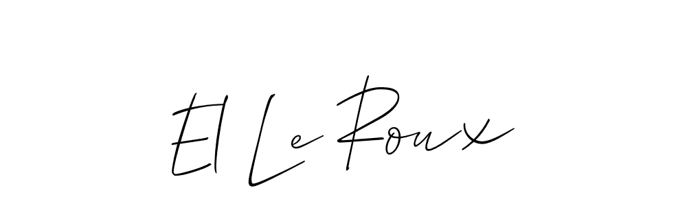 Make a beautiful signature design for name El Le Roux. Use this online signature maker to create a handwritten signature for free. El Le Roux signature style 2 images and pictures png
