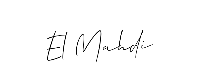 Check out images of Autograph of El Mahdi name. Actor El Mahdi Signature Style. Allison_Script is a professional sign style online. El Mahdi signature style 2 images and pictures png