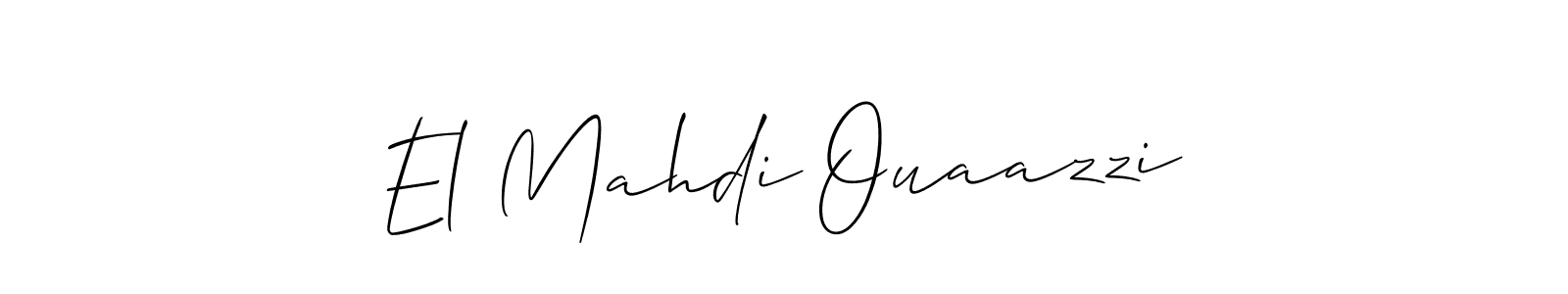 Make a beautiful signature design for name El Mahdi Ouaazzi. With this signature (Allison_Script) style, you can create a handwritten signature for free. El Mahdi Ouaazzi signature style 2 images and pictures png