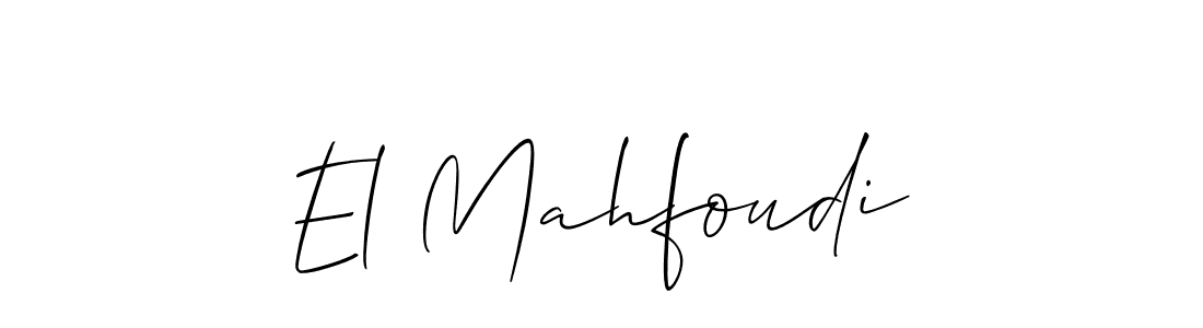 Allison_Script is a professional signature style that is perfect for those who want to add a touch of class to their signature. It is also a great choice for those who want to make their signature more unique. Get El Mahfoudi name to fancy signature for free. El Mahfoudi signature style 2 images and pictures png
