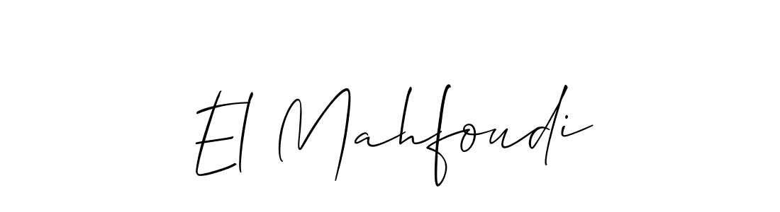 Make a beautiful signature design for name El Mahfoudi. With this signature (Allison_Script) style, you can create a handwritten signature for free. El Mahfoudi signature style 2 images and pictures png