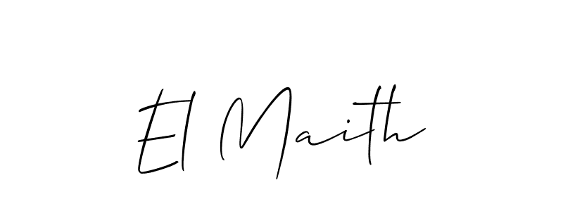 Best and Professional Signature Style for El Maith. Allison_Script Best Signature Style Collection. El Maith signature style 2 images and pictures png