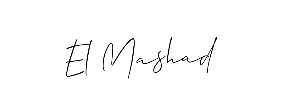 Create a beautiful signature design for name El Mashad. With this signature (Allison_Script) fonts, you can make a handwritten signature for free. El Mashad signature style 2 images and pictures png