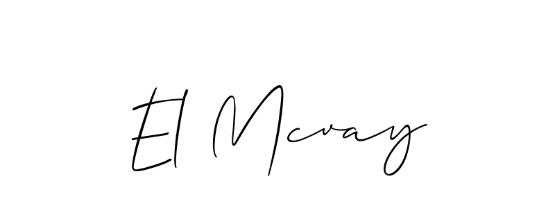 Allison_Script is a professional signature style that is perfect for those who want to add a touch of class to their signature. It is also a great choice for those who want to make their signature more unique. Get El Mcvay name to fancy signature for free. El Mcvay signature style 2 images and pictures png