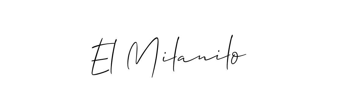 Best and Professional Signature Style for El Milanilo. Allison_Script Best Signature Style Collection. El Milanilo signature style 2 images and pictures png