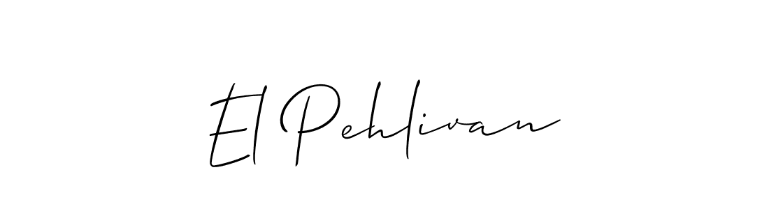 Create a beautiful signature design for name El Pehlivan. With this signature (Allison_Script) fonts, you can make a handwritten signature for free. El Pehlivan signature style 2 images and pictures png