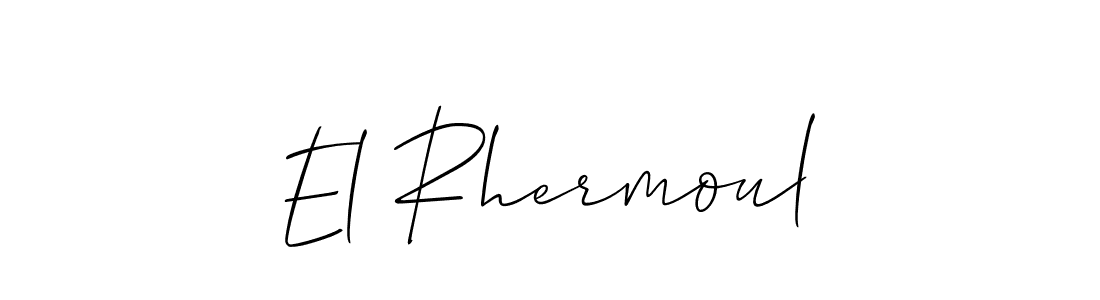 How to make El Rhermoul signature? Allison_Script is a professional autograph style. Create handwritten signature for El Rhermoul name. El Rhermoul signature style 2 images and pictures png