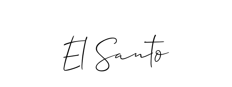 It looks lik you need a new signature style for name El Santo. Design unique handwritten (Allison_Script) signature with our free signature maker in just a few clicks. El Santo signature style 2 images and pictures png