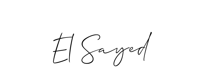 Similarly Allison_Script is the best handwritten signature design. Signature creator online .You can use it as an online autograph creator for name El Sayed. El Sayed signature style 2 images and pictures png