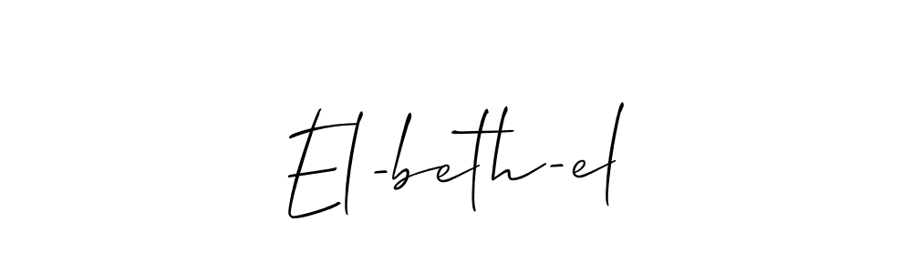 if you are searching for the best signature style for your name El-beth-el. so please give up your signature search. here we have designed multiple signature styles  using Allison_Script. El-beth-el signature style 2 images and pictures png