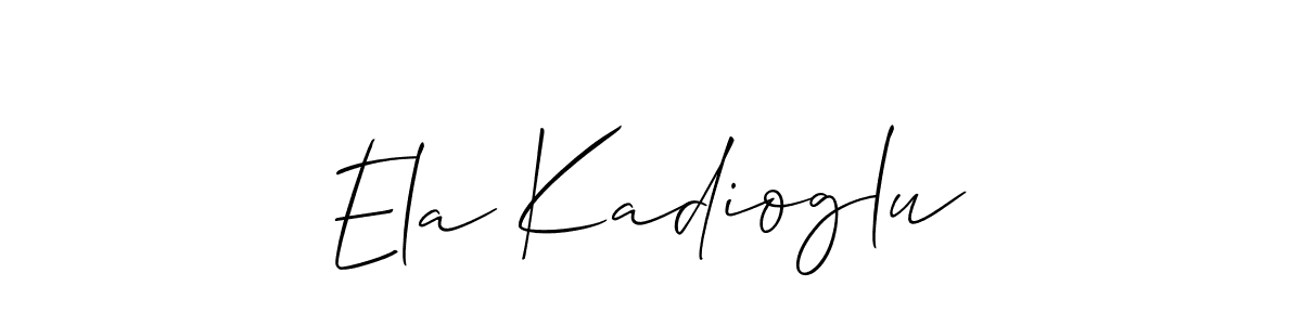 How to make Ela Kadioglu signature? Allison_Script is a professional autograph style. Create handwritten signature for Ela Kadioglu name. Ela Kadioglu signature style 2 images and pictures png