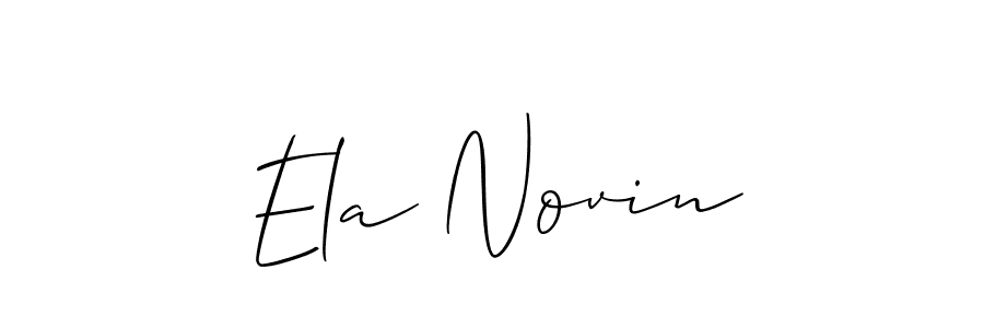 Ela Novin stylish signature style. Best Handwritten Sign (Allison_Script) for my name. Handwritten Signature Collection Ideas for my name Ela Novin. Ela Novin signature style 2 images and pictures png