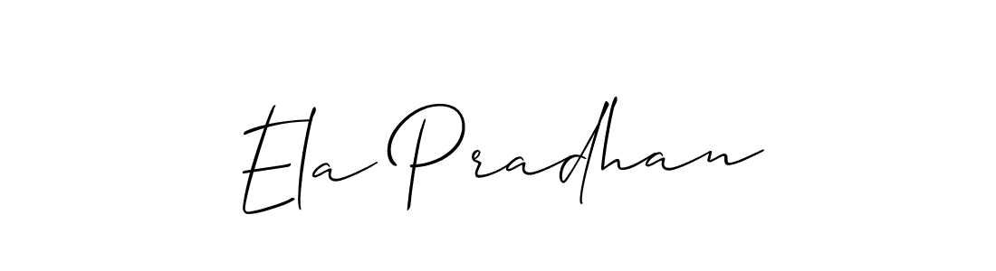 Also we have Ela Pradhan name is the best signature style. Create professional handwritten signature collection using Allison_Script autograph style. Ela Pradhan signature style 2 images and pictures png
