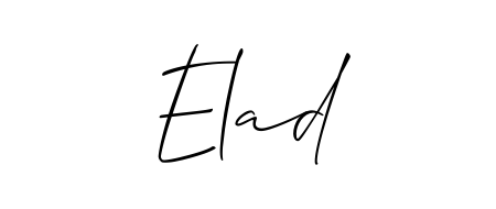 Create your official email sign-off with Elad name in Allison_Script style. Crisp, clean, and perfectly legible across all screens. Elad signature style 2 images and pictures png