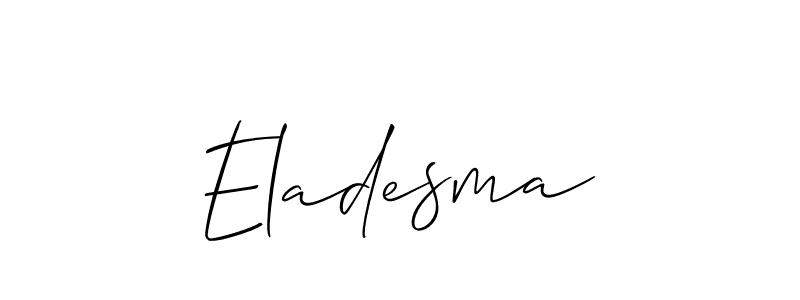 Use a signature maker to create a handwritten signature online. With this signature software, you can design (Allison_Script) your own signature for name Eladesma. Eladesma signature style 2 images and pictures png
