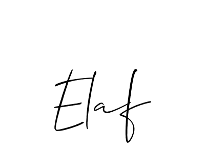 Once you've used our free online signature maker to create your best signature Allison_Script style, it's time to enjoy all of the benefits that Elaf name signing documents. Elaf signature style 2 images and pictures png