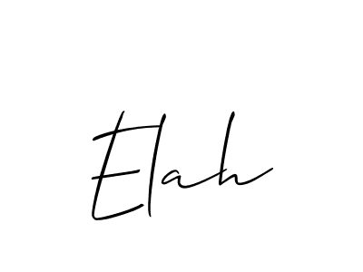 You should practise on your own different ways (Allison_Script) to write your name (Elah) in signature. don't let someone else do it for you. Elah signature style 2 images and pictures png