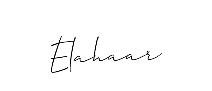 Make a beautiful signature design for name Elahaar. With this signature (Allison_Script) style, you can create a handwritten signature for free. Elahaar signature style 2 images and pictures png