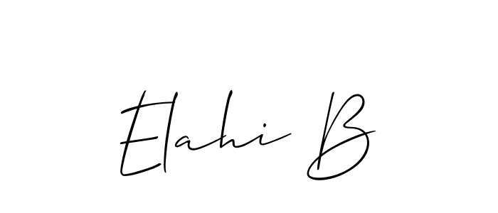Make a short Elahi B signature style. Manage your documents anywhere anytime using Allison_Script. Create and add eSignatures, submit forms, share and send files easily. Elahi B signature style 2 images and pictures png