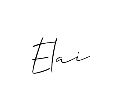 Best and Professional Signature Style for Elai. Allison_Script Best Signature Style Collection. Elai signature style 2 images and pictures png