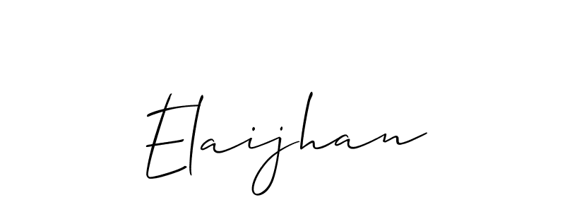 How to make Elaijhan signature? Allison_Script is a professional autograph style. Create handwritten signature for Elaijhan name. Elaijhan signature style 2 images and pictures png