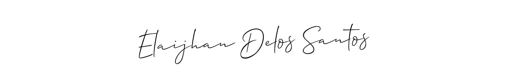 This is the best signature style for the Elaijhan Delos Santos name. Also you like these signature font (Allison_Script). Mix name signature. Elaijhan Delos Santos signature style 2 images and pictures png