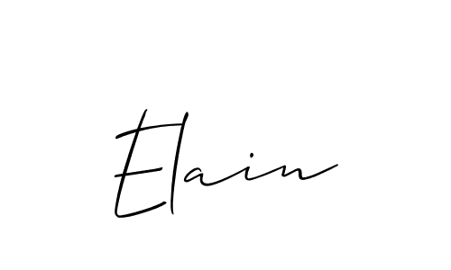 Elain stylish signature style. Best Handwritten Sign (Allison_Script) for my name. Handwritten Signature Collection Ideas for my name Elain. Elain signature style 2 images and pictures png
