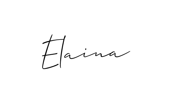 Create a beautiful signature design for name Elaina. With this signature (Allison_Script) fonts, you can make a handwritten signature for free. Elaina signature style 2 images and pictures png